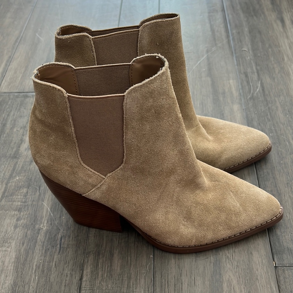 BP. Lex‎ Bootie BPLEX-LEA Chestnut Suede Womens Bootie Size 9.5